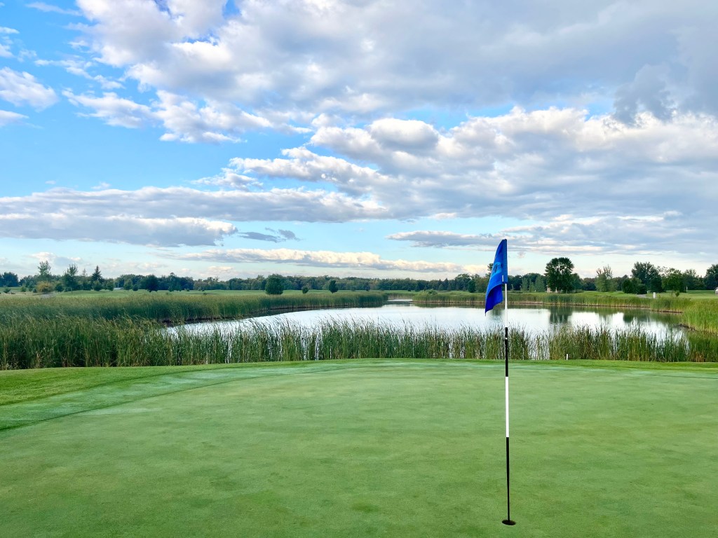 Blue Flag on golf course