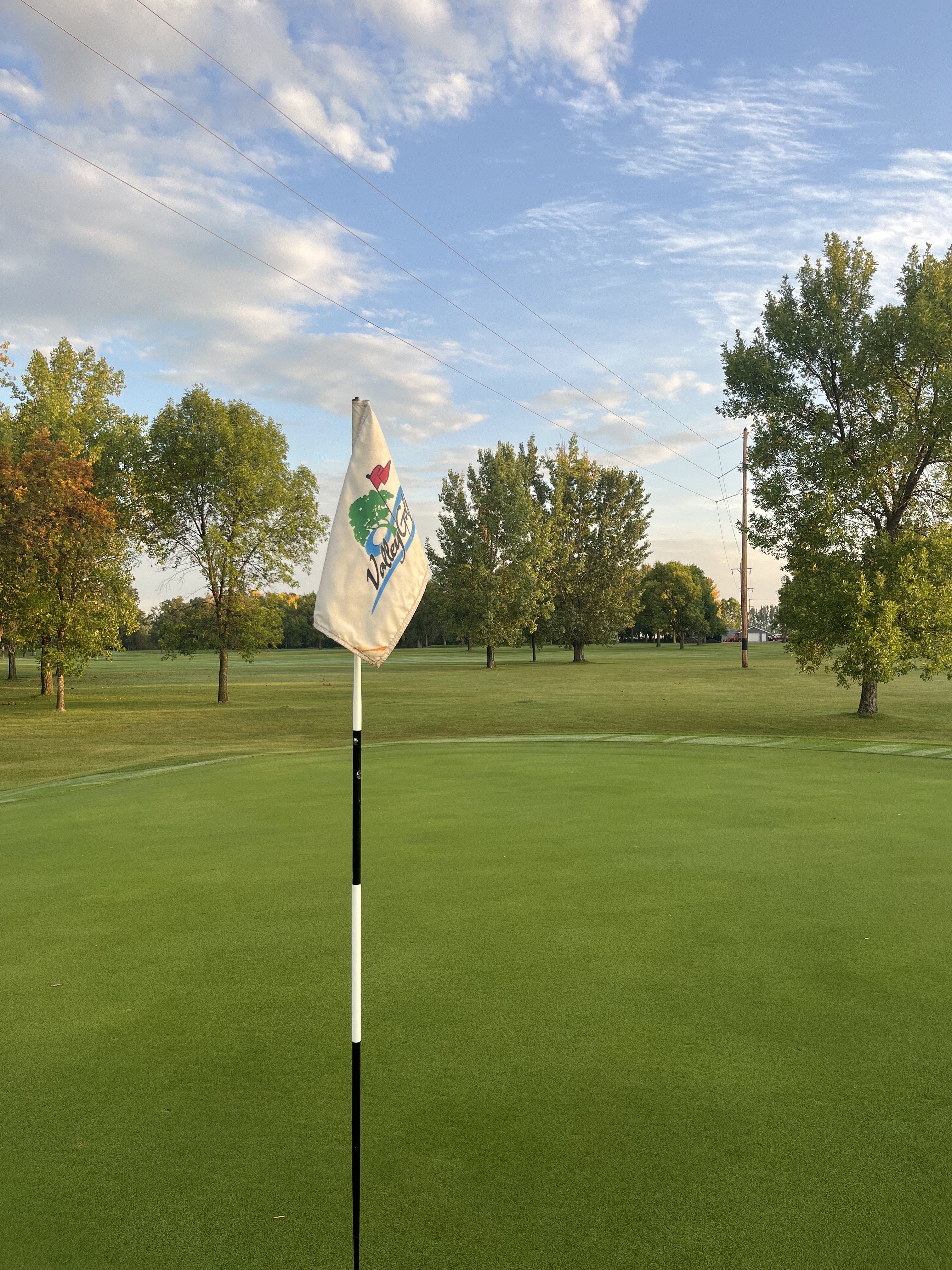 Flag on golf course