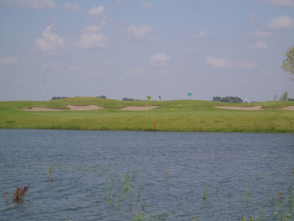 Pond on golf course